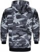Men's Casual Fall/winter Camouflage Hoodie Zipper Hoodie Coat Zip up Hoodie Dress